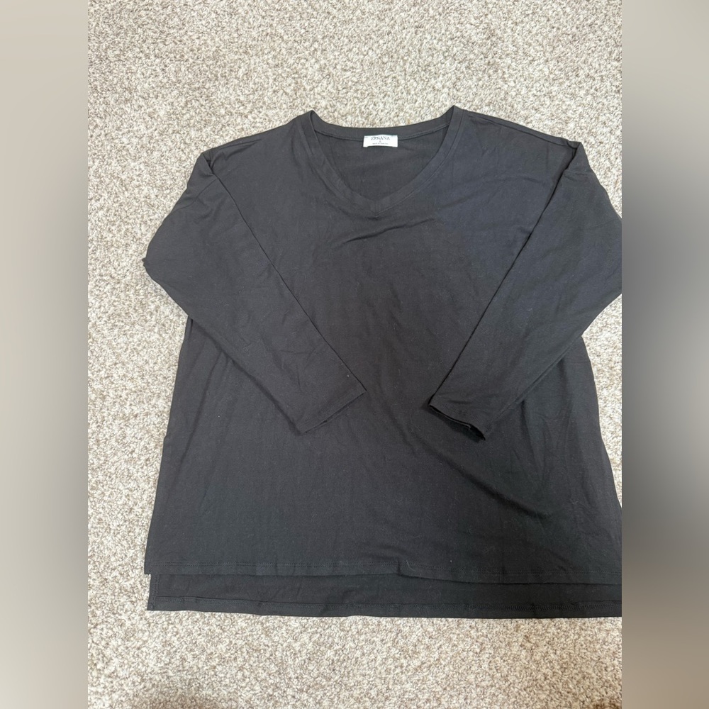 Zenana Outfitters Black Long Sleeve Top